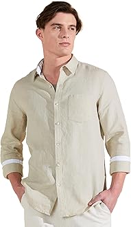 Symbol Premium Men's Pure Linen Solid Casual Shirt (Regular Fit)