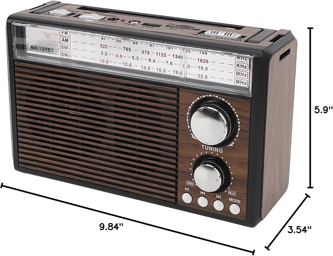 Radio FM SW portátil con altavoz y linterna miniatura 10