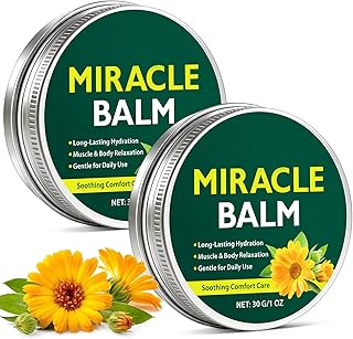 2 Box Miracle Balm, Natural Ingredients, Relaxed and Comfortable, Balm for for Legs, Arms, Back