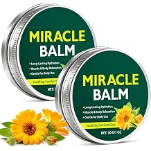 2 Pack Miracle Balm for Swollen Legs, Veins Soothing, Relaxing &amp; Comfortable, Botanical Formula with Calendula for Back, Hands, Feet and Body