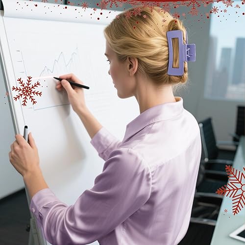 Miniatura 51 de TOCESS Paquete de 8 pinzas grandes para el cabello para mujer, pinzas de garra grandes para cabello fino y rizado, agarre fuerte de los años 90