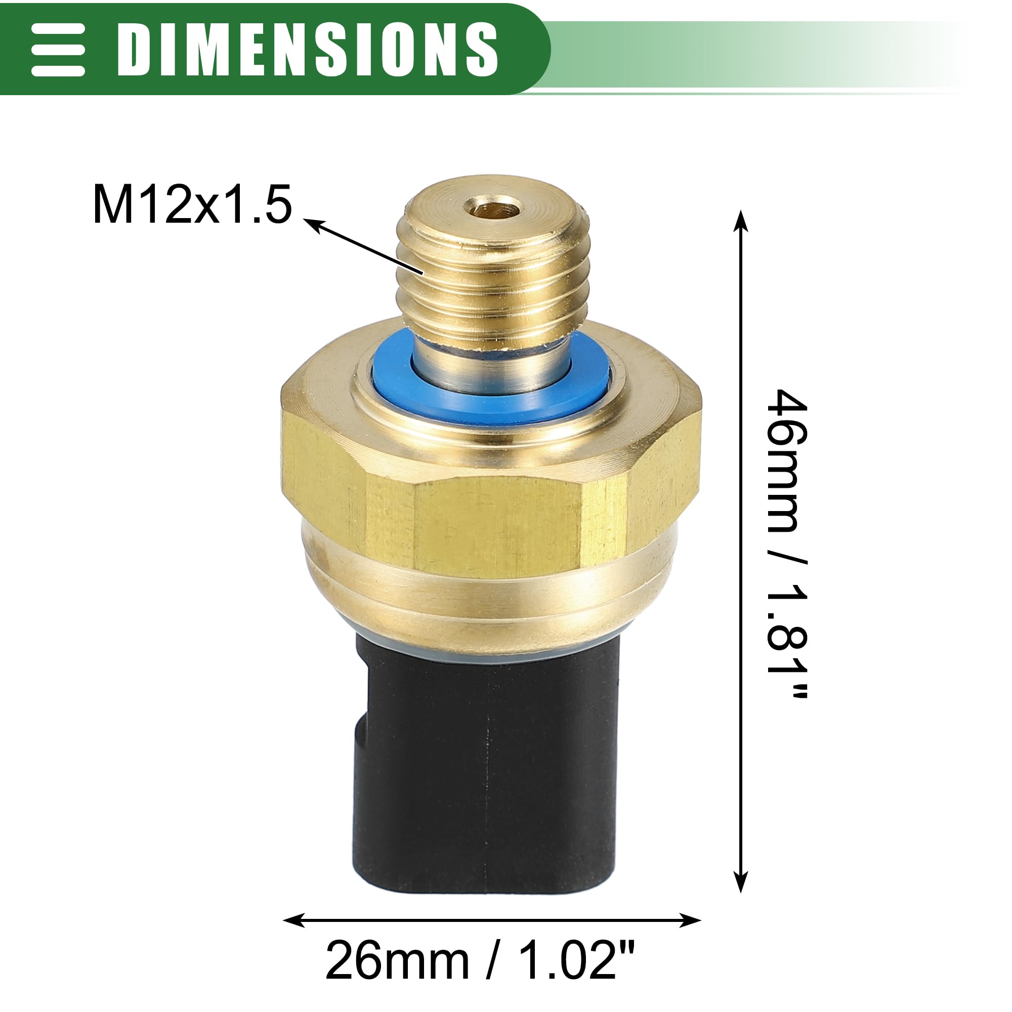 A ABSOPRO Motore Olio Pressione Sensore, per BMW, Metallo, No.7592532, Oro Tono