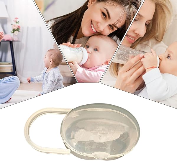 Porta ciuccio, contenitore trasparente per borsa per pannolini con chiusura, scudo igienico antipolvere con funzione di blocco sicuro, da viaggio, leggero, 22 g - 4