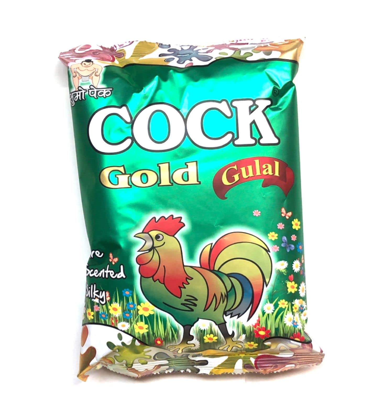 Murga Sumo Gold Gulal - Muliticolor (200 G) | 100% Natural and Herbal Gulal | Organic Coloured Powder | Non-Toxic and Skin-Friendly Holi Gulal | Holi Celebration (Green)