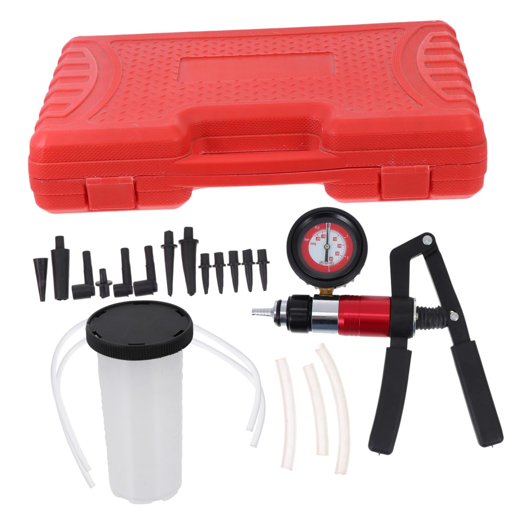 Gatuida Kit de Purga de Líquido de Frenos Bomba de Vacío Herramienta para Purgar Líquido de Frenos para Cambio de Aceite de Coche
