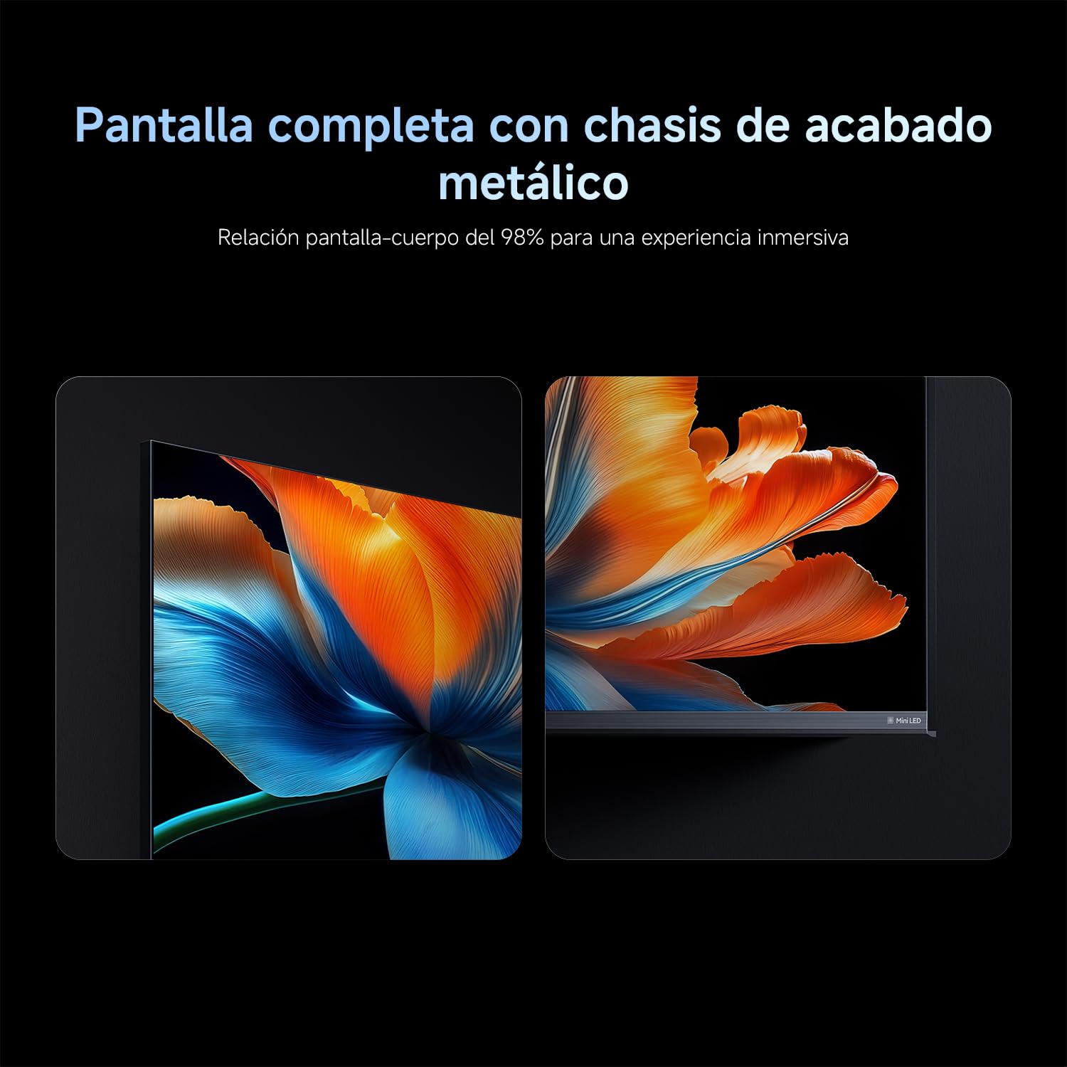 XIAOMI TV S Mini LED 65" (165 cm), QLED Mini LED Televisión, 4K UHD, Smart TV con Google TV, HDR10+, Triple Tuner, DVB T2, 60Hz con 120Hz Game Boost Mode, MEMC, Dolby Audio, Airplay 2