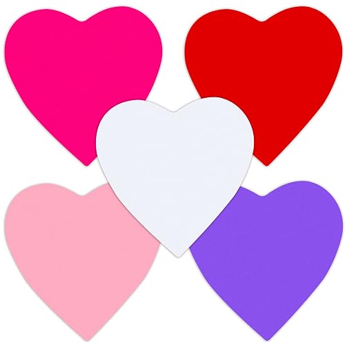 90 Pieces Heart Cutouts Paper Hearts Heart Shape Cards 5.5
