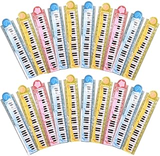 Veemoon Juego de 20 Reglas Plegables, Regla Multifunción de Plástico, Diseño Práctico y Ligero, Adecuado para Estudiantes Escolares Color Aleatorio