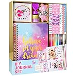 Nollh DIY Journal Kit for Girls - 26PCS Teen Tween Girl Gifts Trendy Stuff, Stocking Stuffers, Scrapbook Supplies Stationery Set, Art Crafts Kit - Ideal Gifts for 8 9 10 11 12 13 14 Year Old Girl