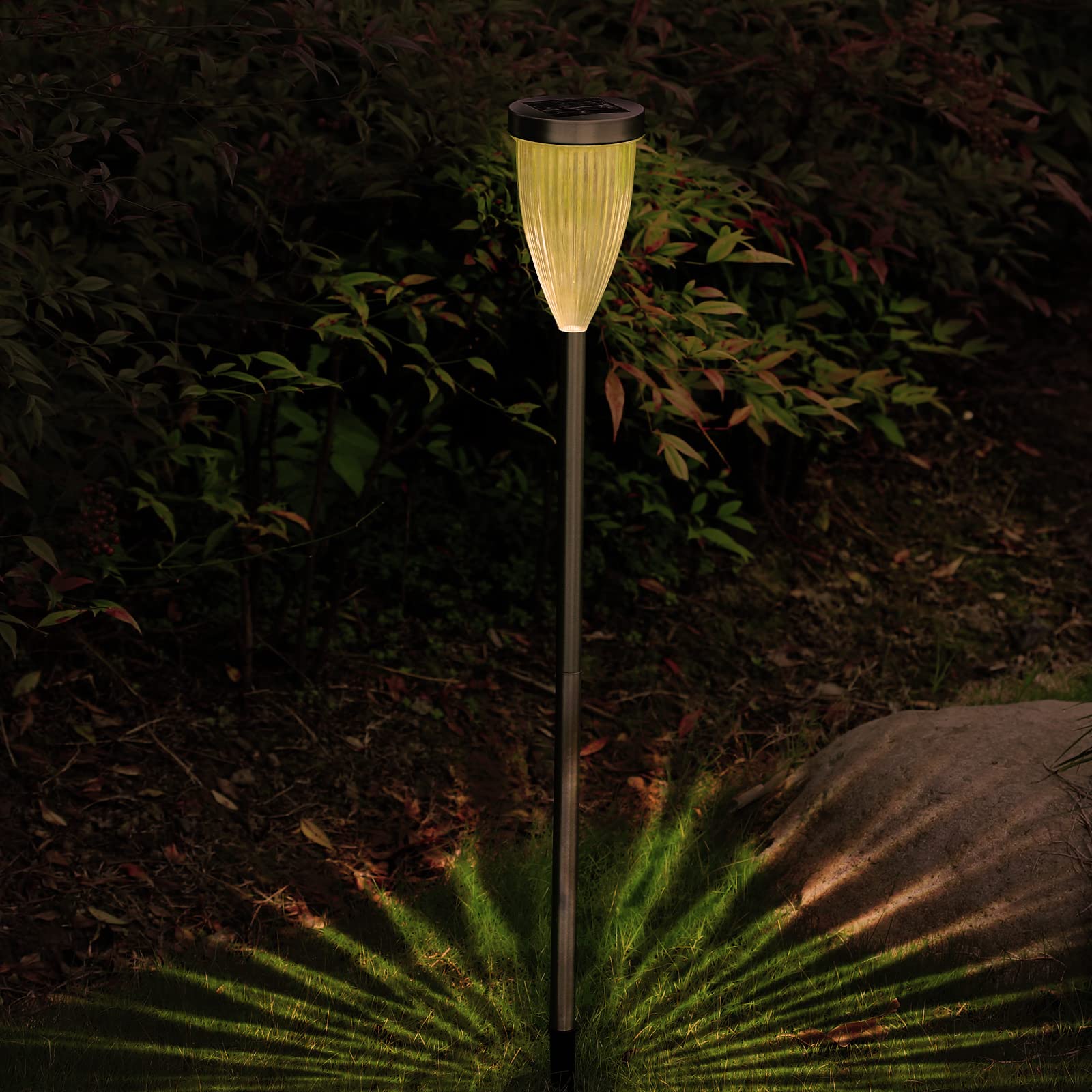 ☆スタイリッシュモダンな光！ソーラー ライト2個組 76 cm ステンレス