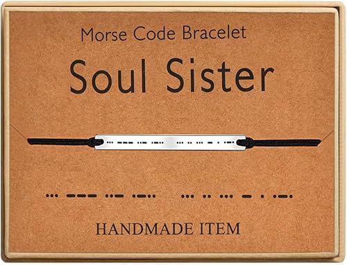 SANNYRA Pulsera de código morse para hombres y mujeres, palabras secretas personalizadas con código morse de acero inoxidable, pulsera de cuerda
