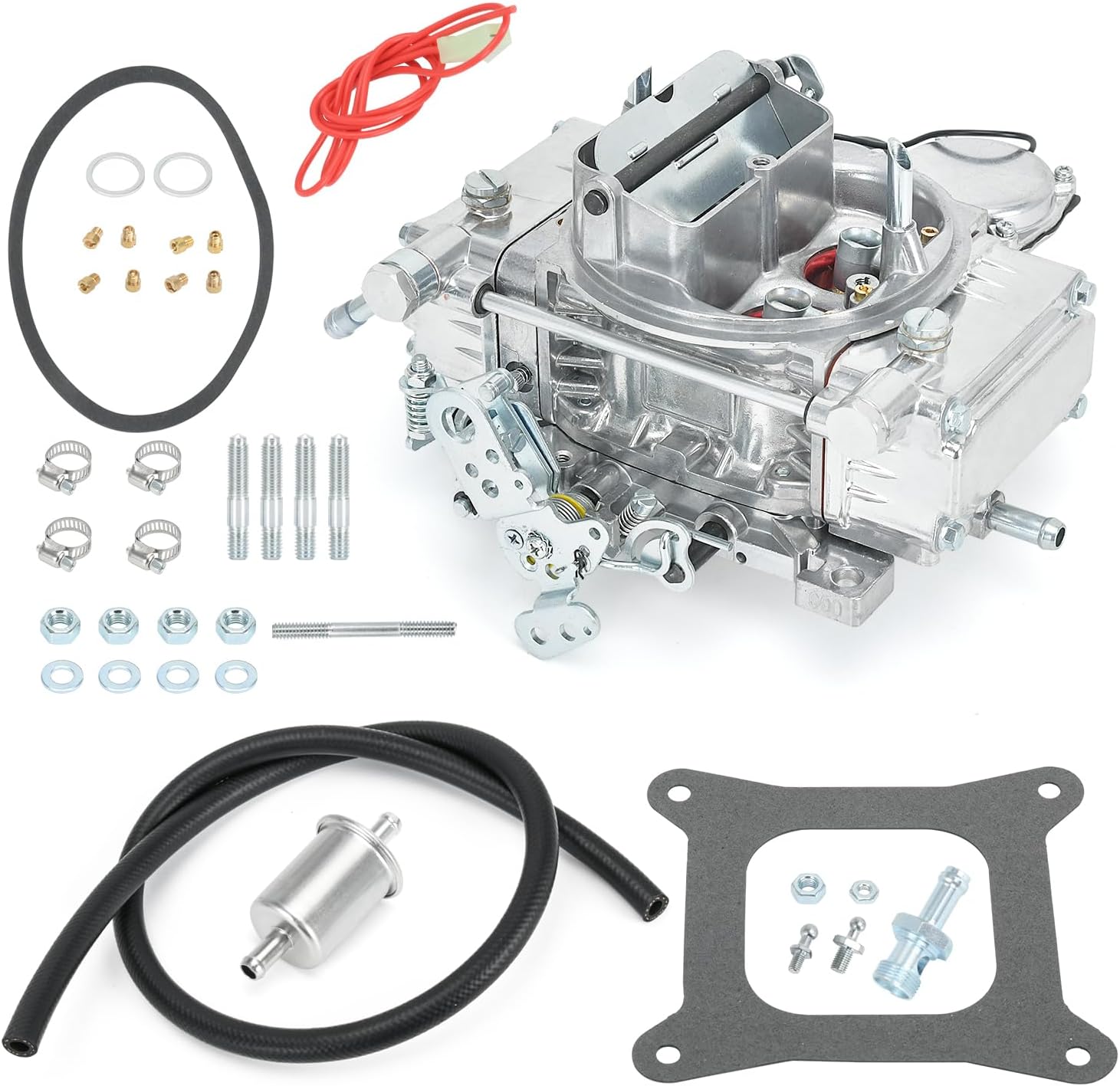 Carburetor Fit for Holley Quick Fuel 600 CFM 4 Barrel 4150 Electric Choke,Vacuum Secondaries Compatible with Chrysler, Dodge, Ford, GM, Lincoln, Mercury, Olds, Plymouth Replace#BR-67270