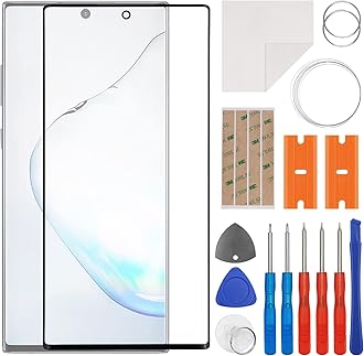 Front Screen Glass Outer Panel Lens Replacement +OCA Compatible with Samsung Galaxy Note10+ Note 10 Plus 5G SM-N976 (No LCD Screen and Touch Digitizer) with Repair Kit