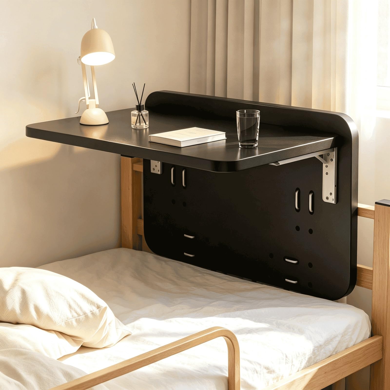 Kumamart Black Foldable Bed Tray K-Bracket Foldable Bracket Design