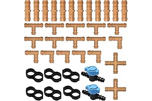 Drip Irrigation Fittings Kit for 1/2 Inch Tubing