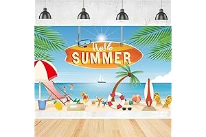 Hello Summer Backdrop Banner: Perfect Summer Party Decoration