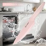 Knife Set, 15 Pieces Knives Sets for Kitchen with Block, Dishwasher Safe Kitchen Knife Set with Built in Sharpener Block, German High Carbon Stainless Steel Knife Block Set with Pink Nonstick Coating