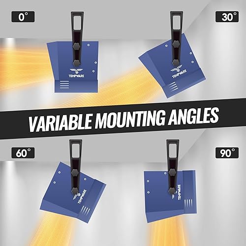 Miniatura 6 de Calentador eléctrico de garaje de 10000 W, 240 V cableado, calentador digital de montaje en techo forzado con ventilador con control remoto de