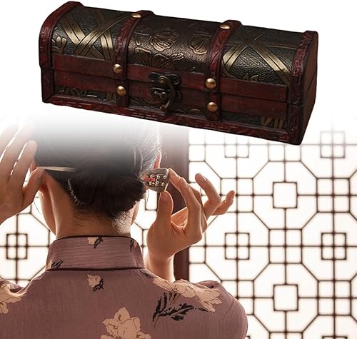 Miniatura 6 de Fashioanble - Caja de madera antigua para almacenamiento de horquillas, mejora tu espacio vital, diseños elegantes, solución de almacenamiento de