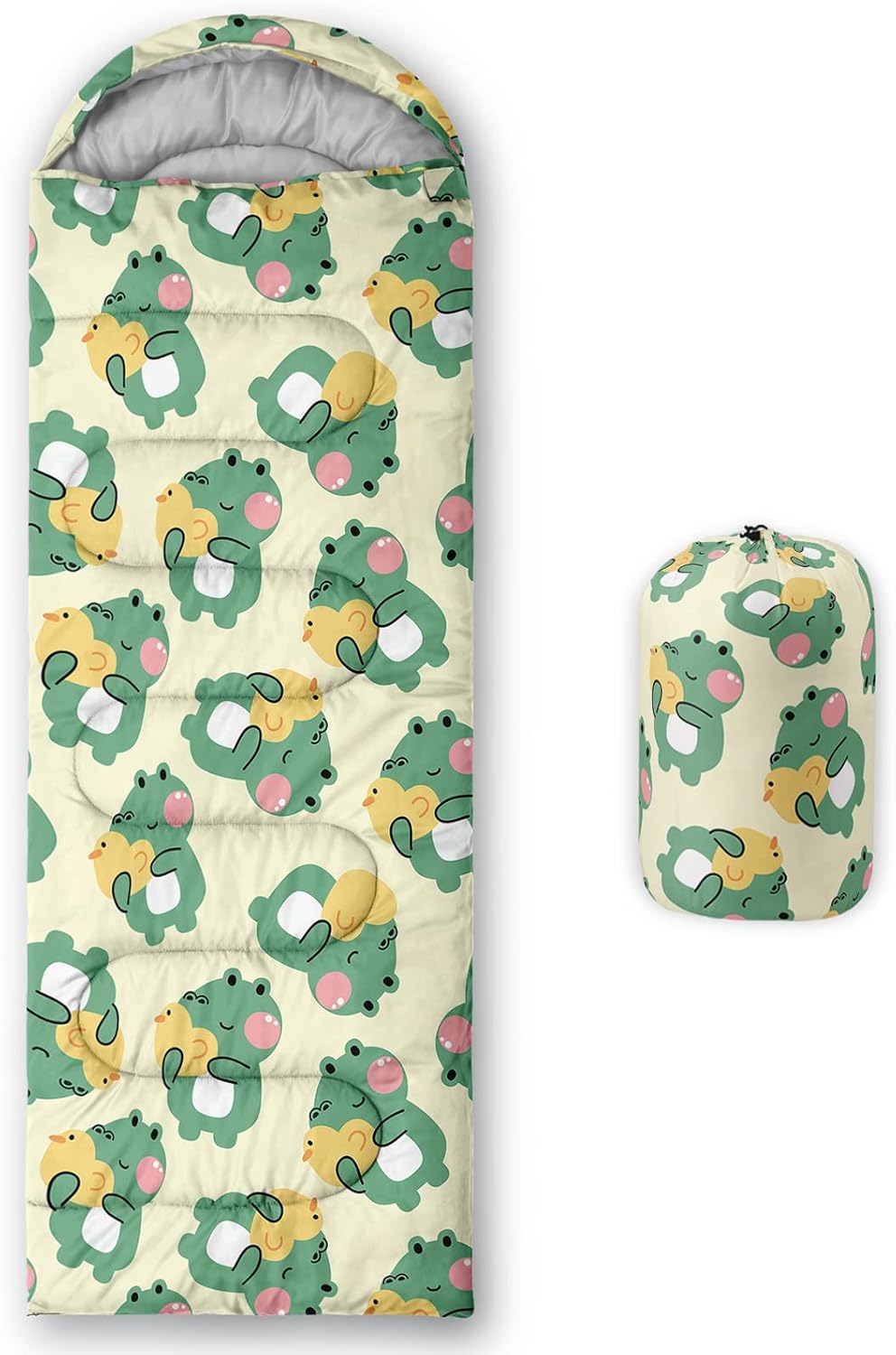 Camping Sleeping Bags,3 Season Warm & Cool Weather,Lightweight,Waterproof Sleeping Bags for Adults & Kids,Traveling,and Outdoors,Camping Gear Equipment Frog Crocodile 8 Standard