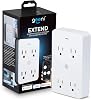 Enchufe Inteligente Geeni Wi-Fi de 4 Salidas, Protección contra Sobretensiones, Fácil Instalación, 1 Unidad | Compatible con Alexa y Google Home, convierte 2 salidas en 4, blanco, Wi-Fi de 2.4 GHz 1