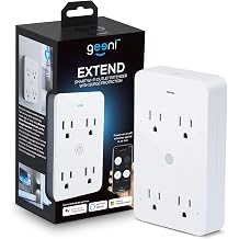 Geeni Smart Wi-Fi 4 Outlet Plug with Surge Protection - Compatible with Alexa & Google Home, White: 1-Pack