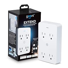 Geeni Smart Wi-Fi 4 Outlet Plug with Surge Protection - Compatible with Alexa Google Home White 1-Pack