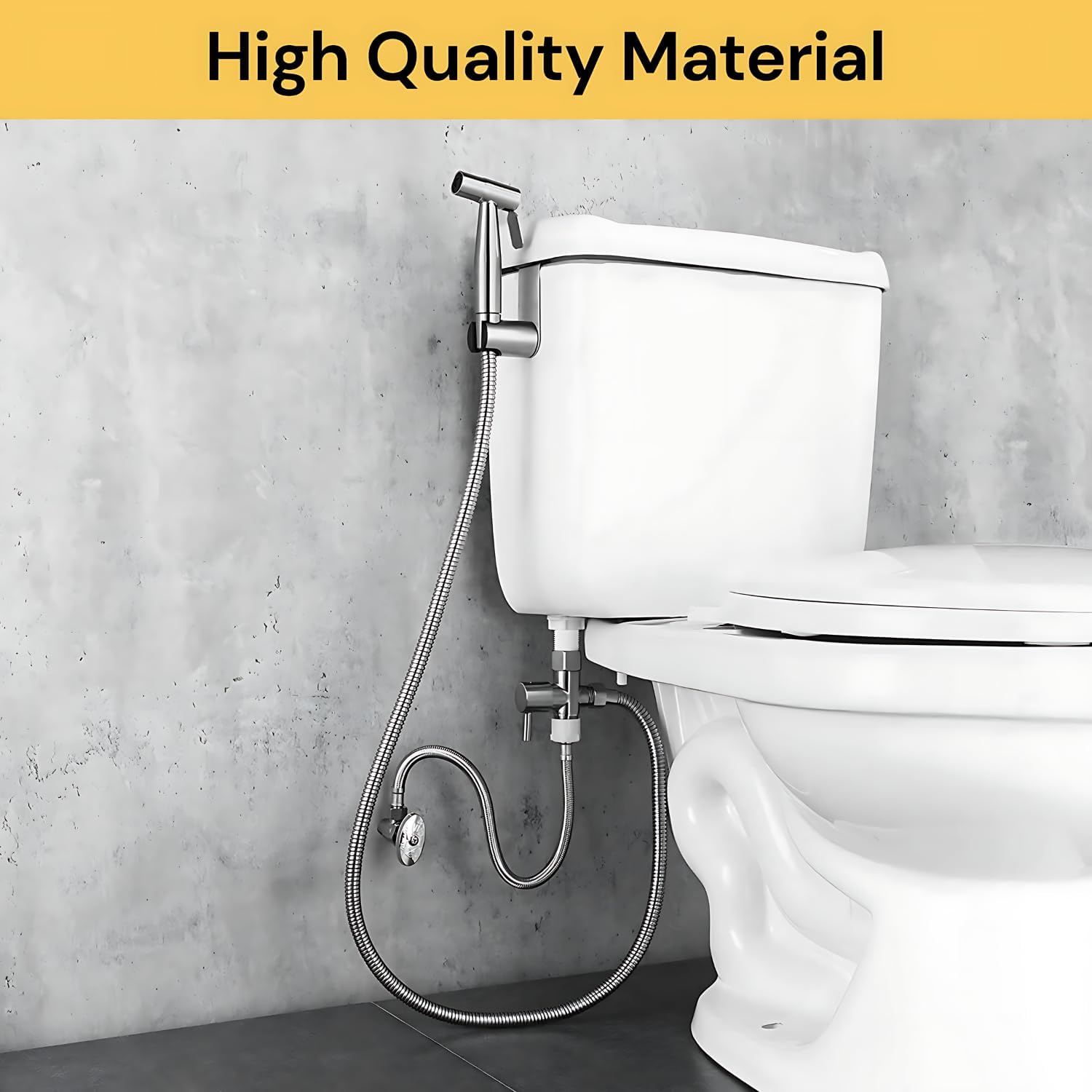 Handheld Bidet Sprayer for Toilet Bathroom Premium Stainless Steel - Adjustable Water Pressure Control Baby Cloth Diaper Sprayer with Superior Complete Bidet Spray Hose Kit