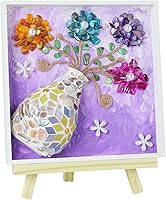 Kssiaz DIY Mosaic Vase Painting Kit - Colorful Gem Art Crafts for Adults, 3D Handmade Sticker Painting with Cream Glue for Home Decor & Gifts