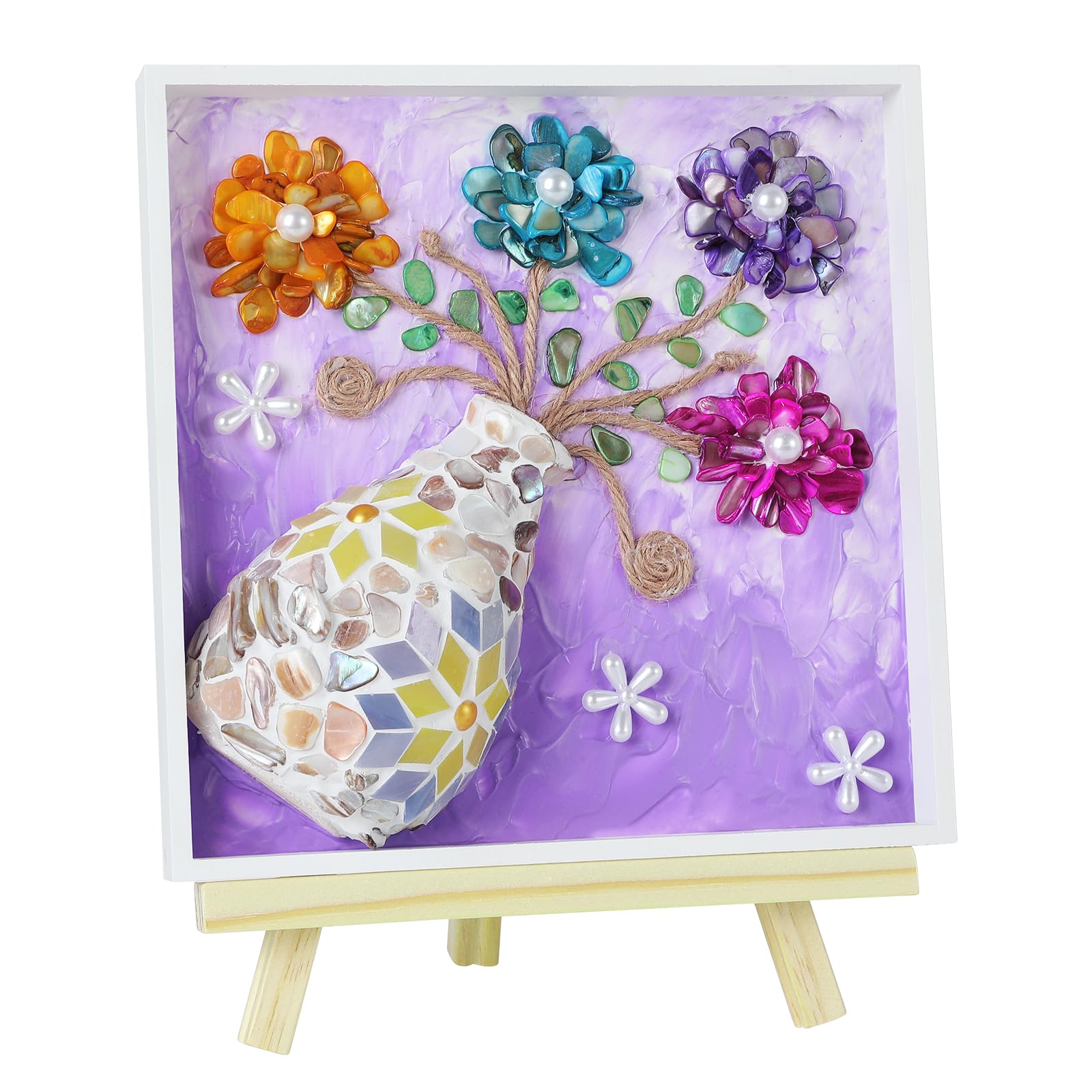 Kssiaz DIY Vase Mosaic Painting Kit, DIY Mosaic Arts and Craft Kits with Cream Glue Accessories, Handmade Sticker Painting Gem Art Kit for Men, Women, Adults, Room Decor, Colorful