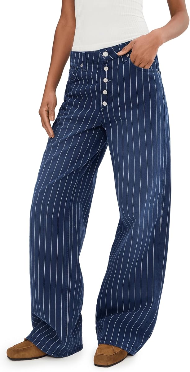 Free People Striped Nia BF Jean