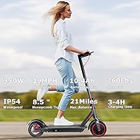 Vista 4 de Electric Scooter for Adults Teens - 350W EScooter Up to 19Mph & 19-21Miles Range Sport Electric Scooters with Double Braking,8.5''Tires Foldable