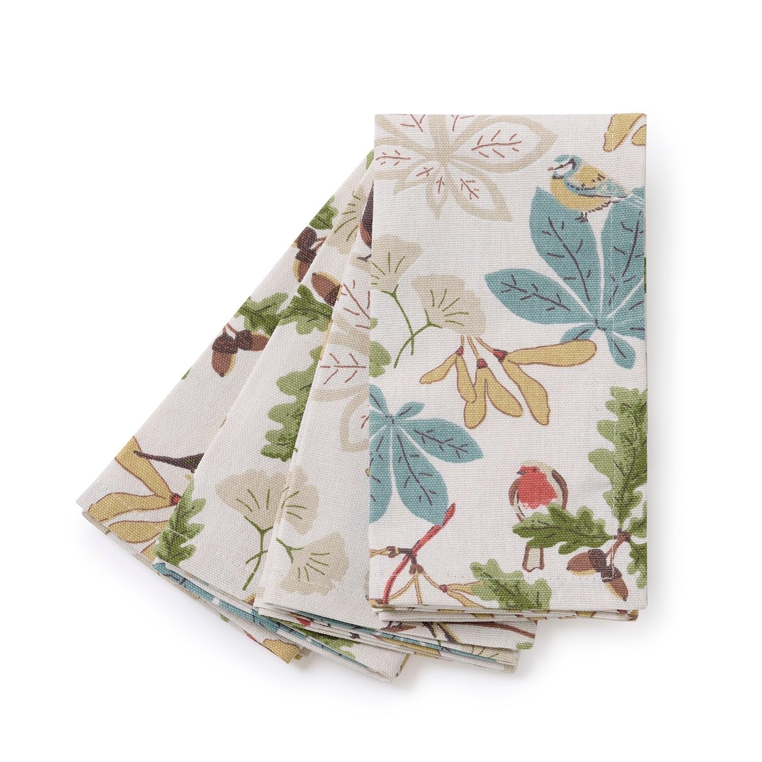 Sophie Allport Neutral Orchard Birds Napkins (Set Of 4)