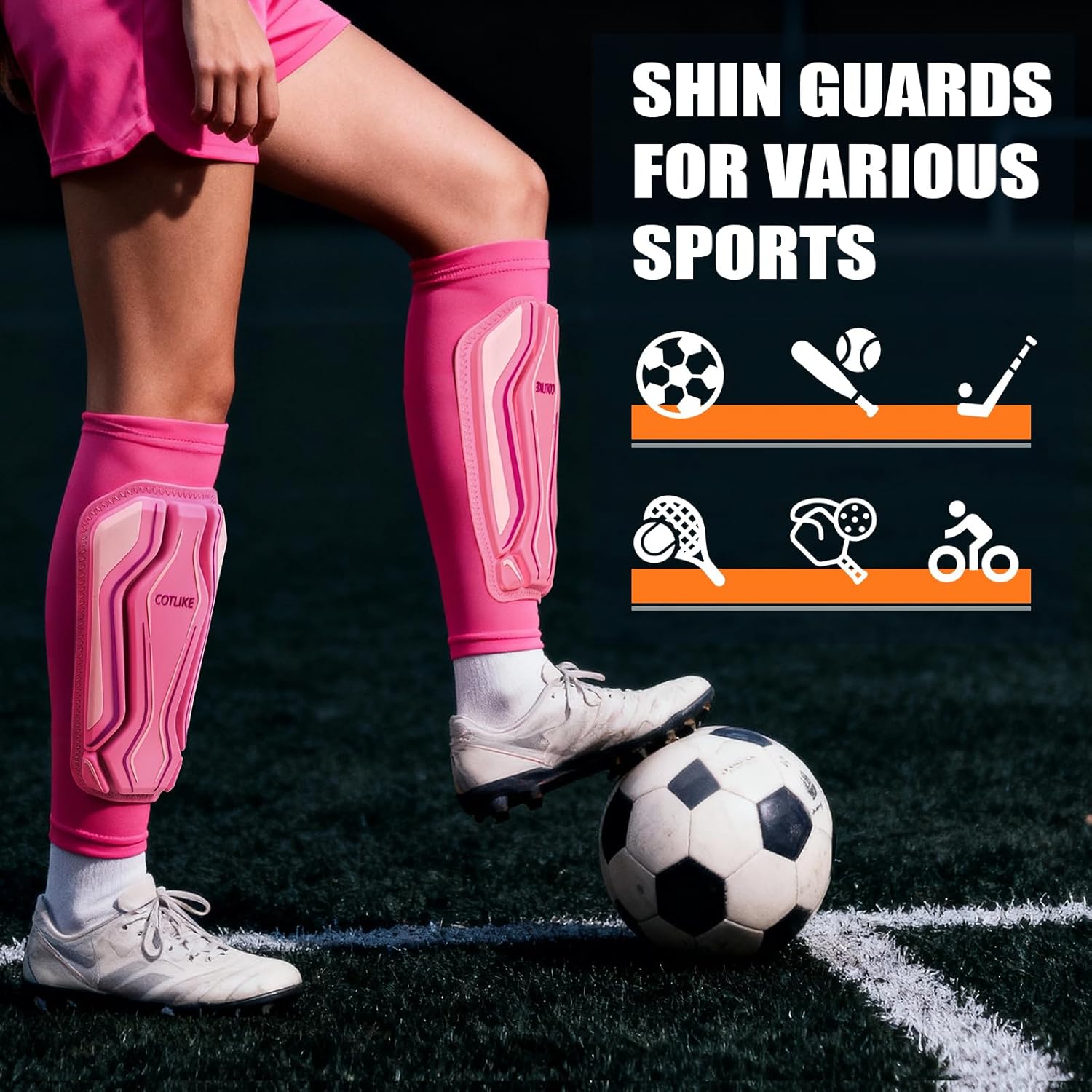 SE Pro Soccer Shin Guards for Youth Kids Adults - High Performance Shin Guard Compression Sleeves for Men Boys Girls, Espinilleras de Futbol para Hombres, Protective Soccer Gear