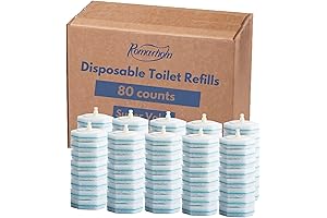 80-Pack Toilet Brush Wand Refills: Disposable Convenience for a Squeaky-Clean Bathroom