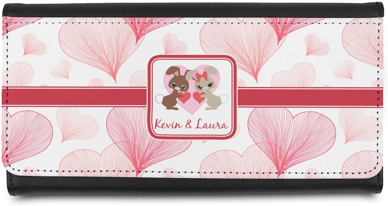 YouCustomizeIt Personalized Hearts & Bunnies Leatherette Ladies Wallet