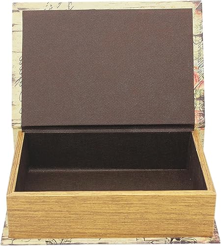 Miniatura 10 de PACOLO Cajas decorativas para libros, madera sintética con cubierta magnética para guardar joyas ocultas, dinero y dinero en efectivo (hoja de