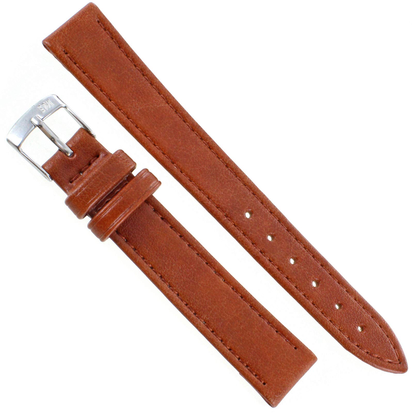 12mm Morellato Tan Brown Genuine Calfskin Leather Stitched Ladies Watch Band 112