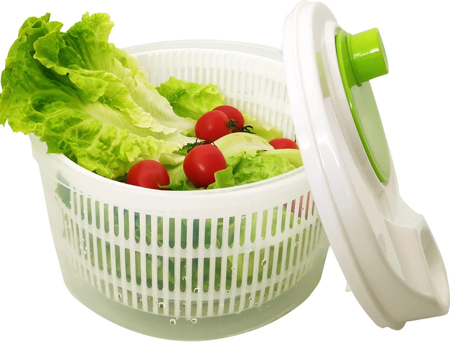 Large Salad Spinner Vegetable Washer Fruit Veggie Bowl Collapsible Salad Spinner with Lid Veggie Dryer Set for Kitchen Tools of Lettuce Dryer Salad Shooter Small Salad Spinner