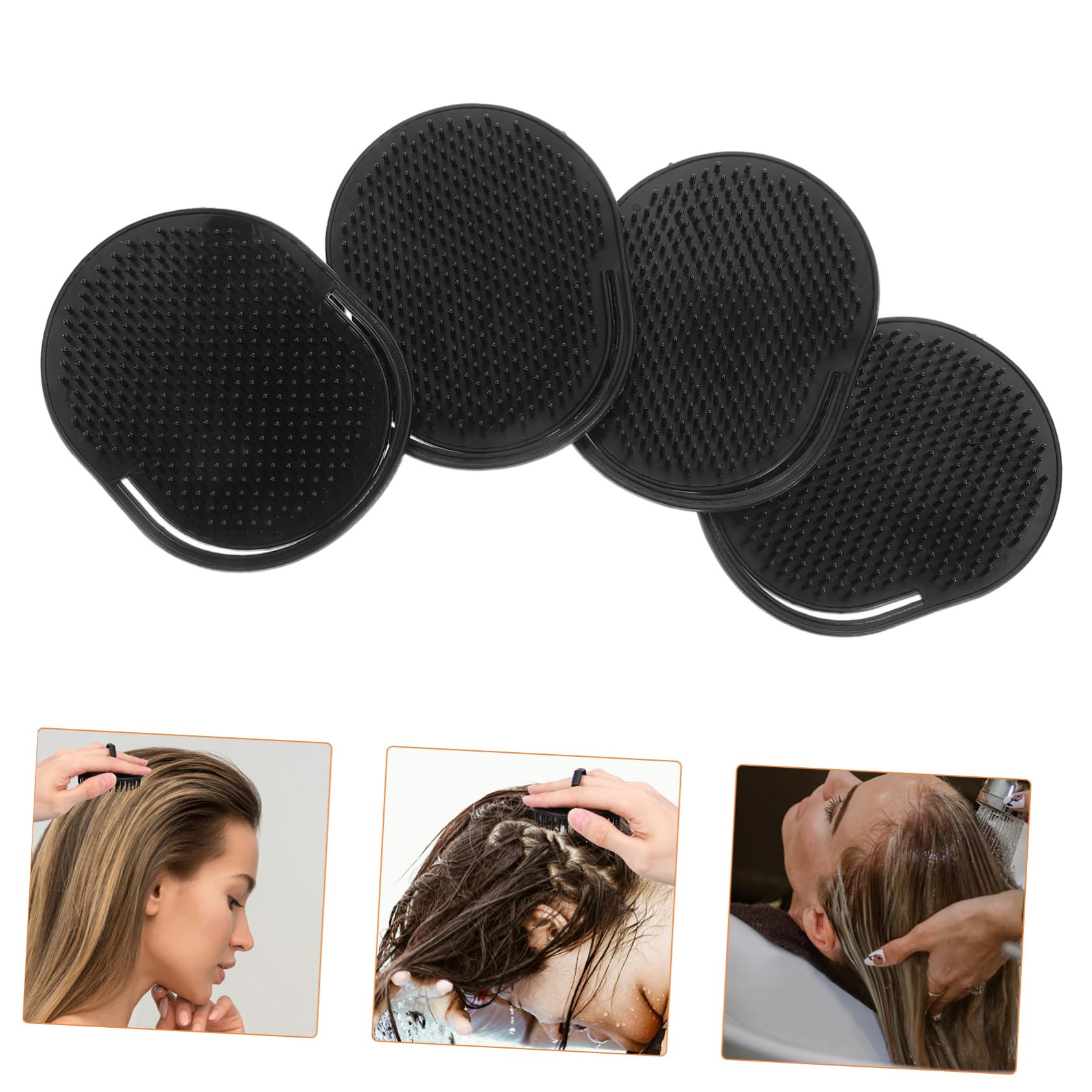3er-sets Haar-/kopfhautbürste Kopfhautkamm Für Herren Wasser-spa-massage Für Die Haarpflege Tragbar – Design Kunststoff 12 Stück X 3