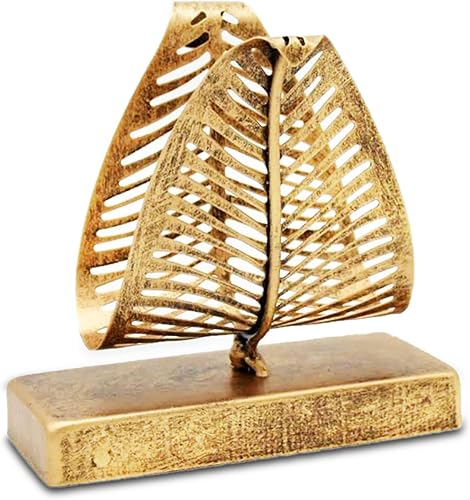 Miniatura 8 de Servilletero para mesa, hoja de metal y base de madera, decoración de mesa de comedor, dispensador de servilletas ideal para mesas y encimeras de