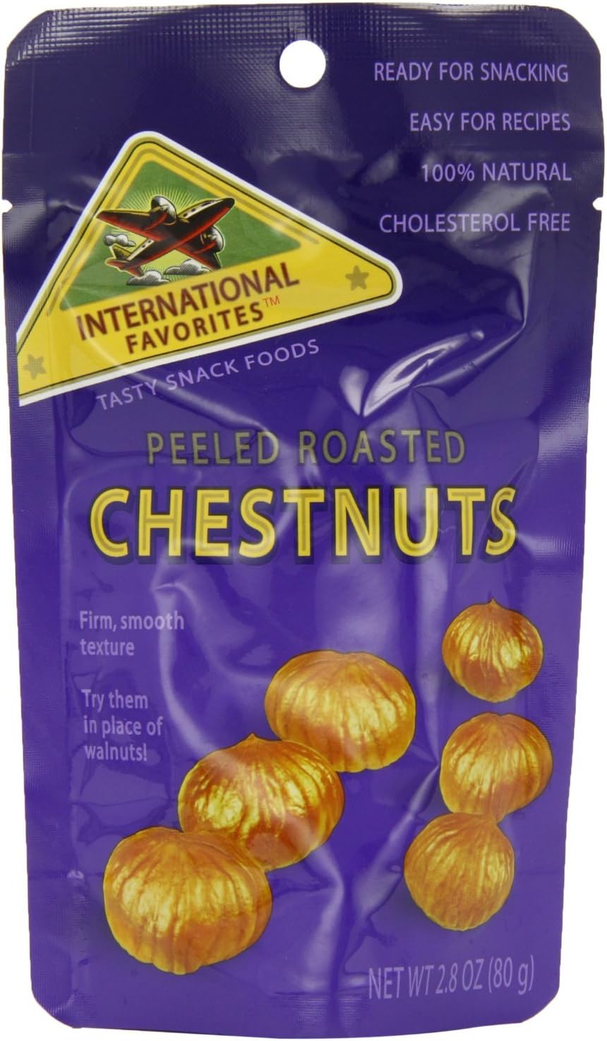 International Favourites Peeled Roasted Chestnut Snack 80g