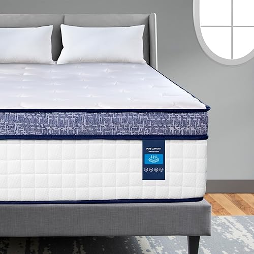 Twin Mattress, 8 Inch Hybrid Mattress in a Box, Medium Firm, Memory Foam and Individual Pocket Springs for Pressure Relief, CertiPUR-US Certified
