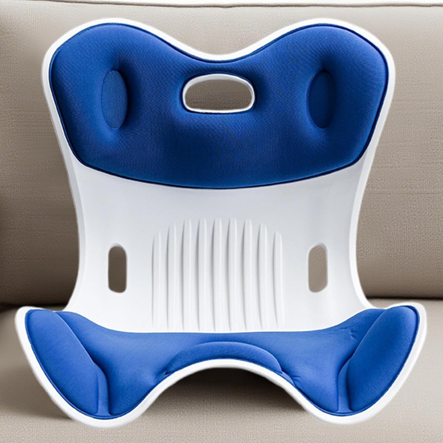 Ergonomic Chair Back Support - Lower Back Cushion for Office Chairs & Car Seats | Heavy Duty Removable Corrector for Desk Work Travel Dorm Classroom, Camping and Meditation 14.96x13.39x13.78in