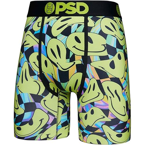 PSD Underwear Men's Stretch Elastic Wide Band Boxer Brief Underwear Bottom | Breathable, 7 inch Inseam |