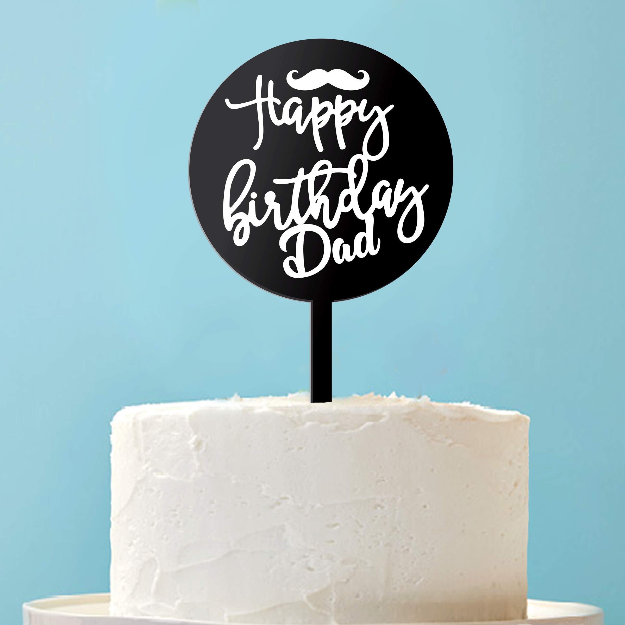 Buy SVM CRAFT Happy Birthday Cake Topper for Dad Birthday Happy Birthday dad Cake Topper