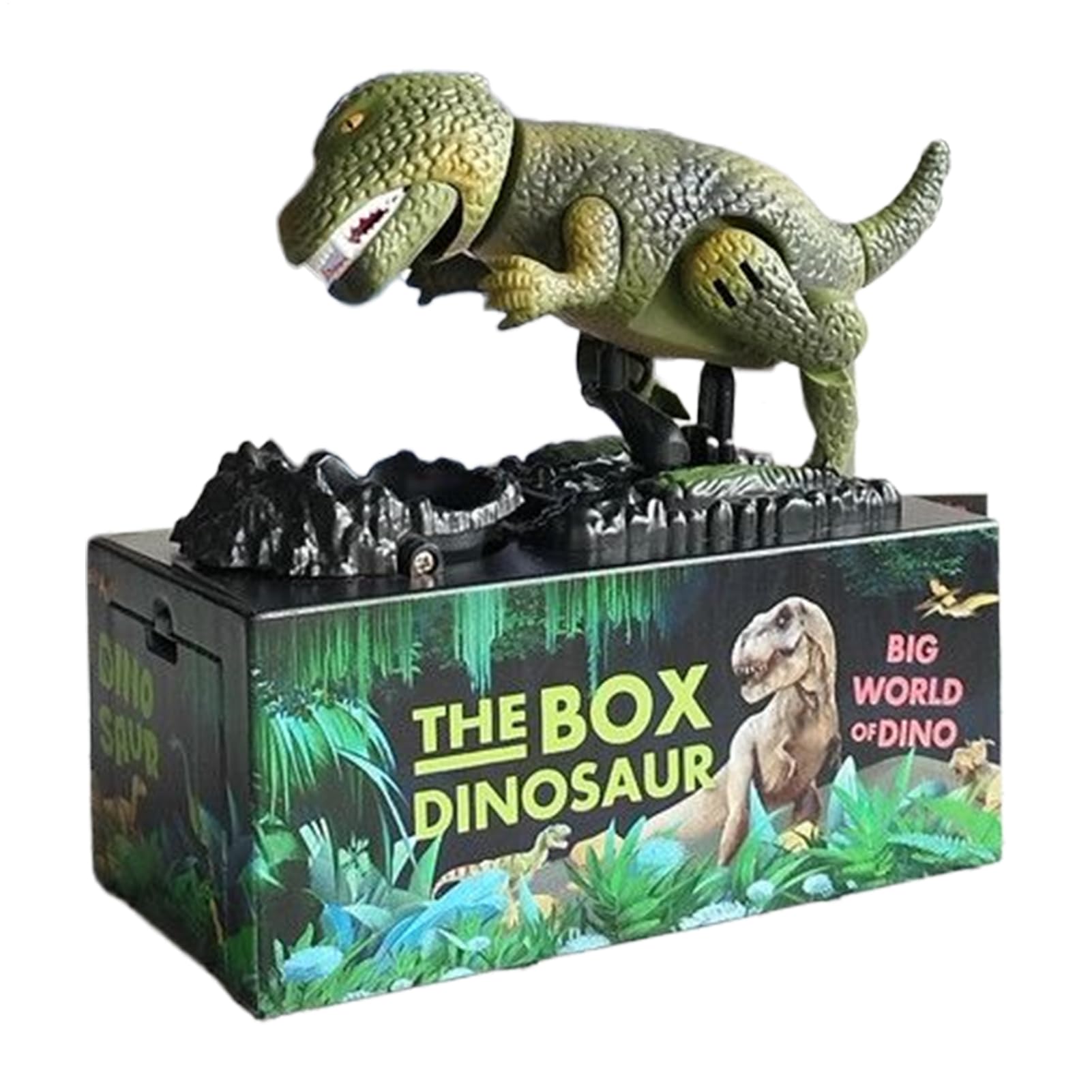 Boîte à trésorerie électronique musicale dinosaure, cadeau idéal dès 3 ans