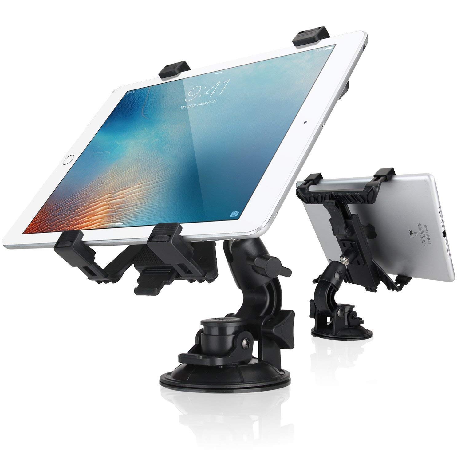 kimloo Car Full Rotating Suction Cup Adjustable Tablet Mount/Cradle Stand for 7 to 10 Inch Kindle/iPad (Black) (B084VKFZ2B) Amazon Price History, Amazon Price Tracker