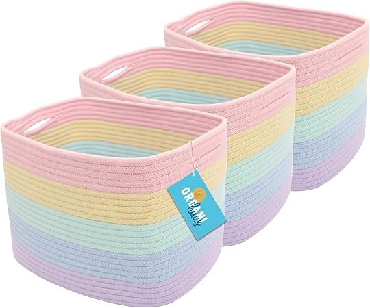 Panier De Rangement En Corde De Coton - 18x14x3 Cm, Tressé, Idéal Pour Bébé, Salle De Bain, Décoration