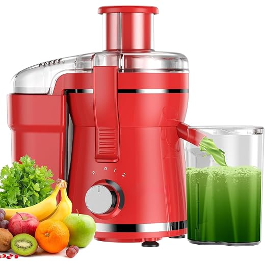 Juicer Machine, 500W Juicer with 3 Speed & 3” Feed Chute